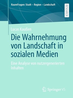 cover image of Die Wahrnehmung von Landschaft in sozialen Medien